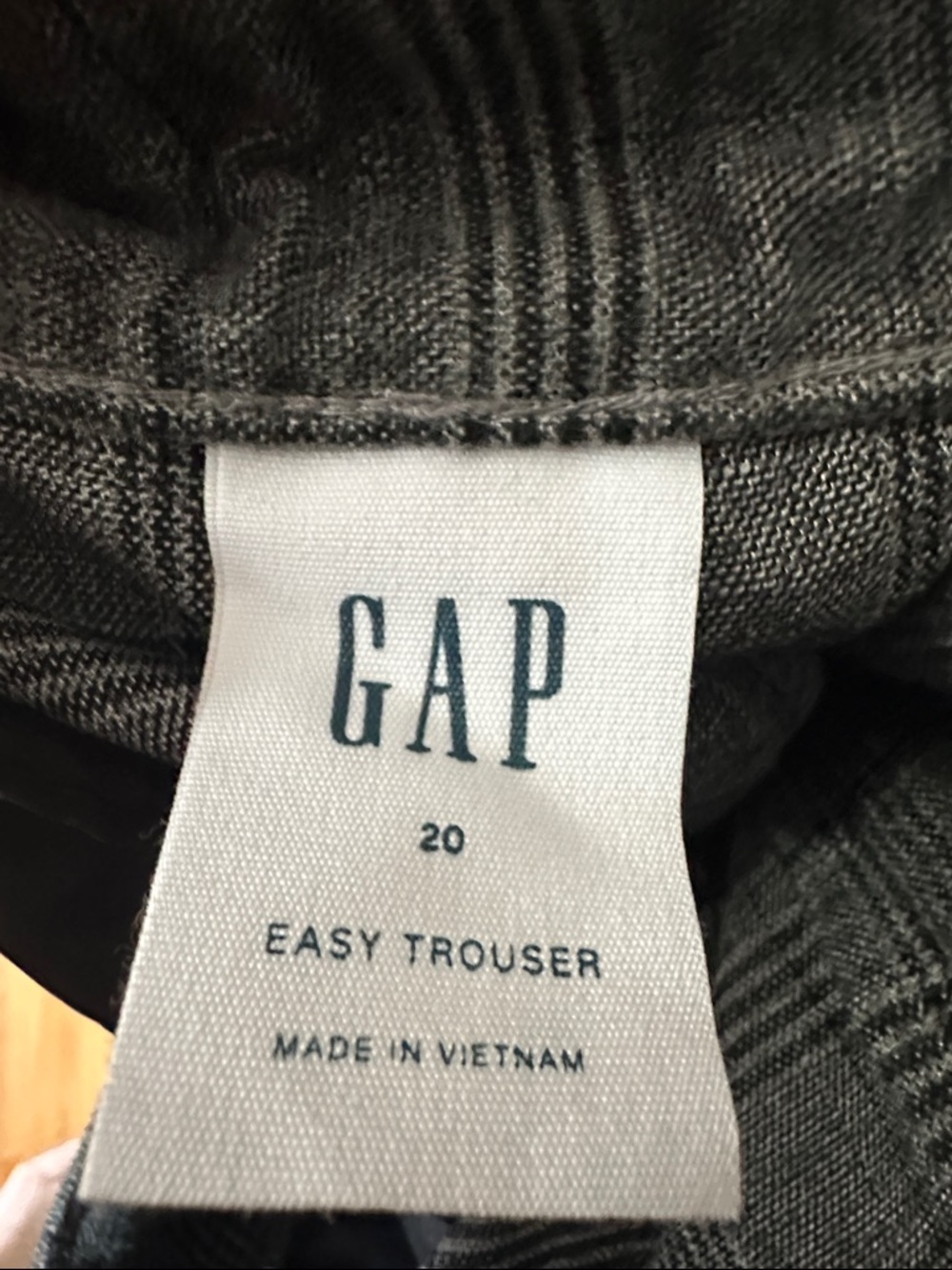 GAP Factory Gray Plaid Easy Trouser - Picture 2 of 3